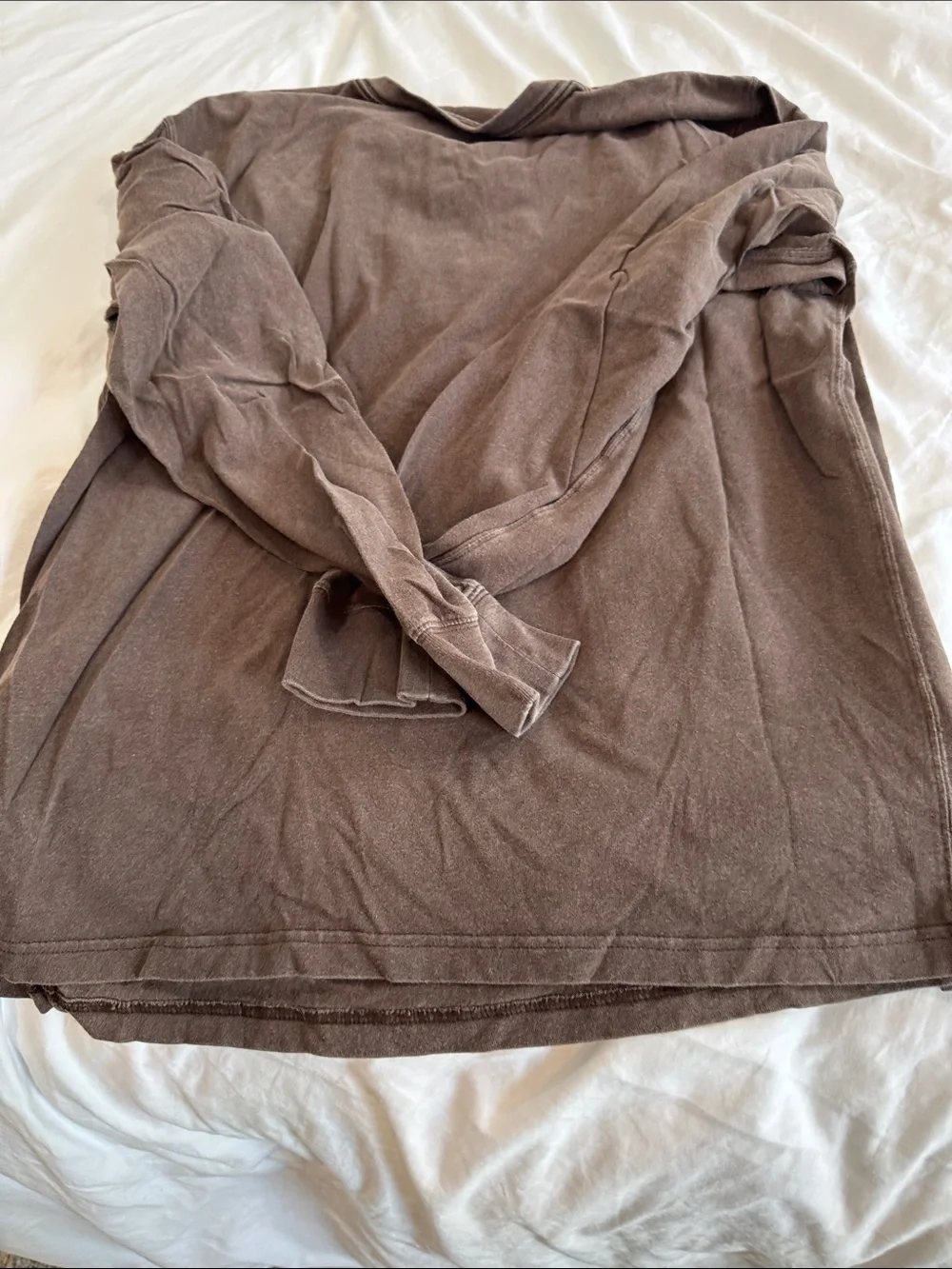 J. Crew Men's Washed Brown Long-Sleeve Henley